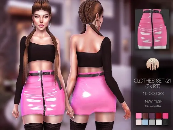 Alpha Clothes SET 21 (SKIRT) BD89 tr by busra - The Sims 4 Custom Content
