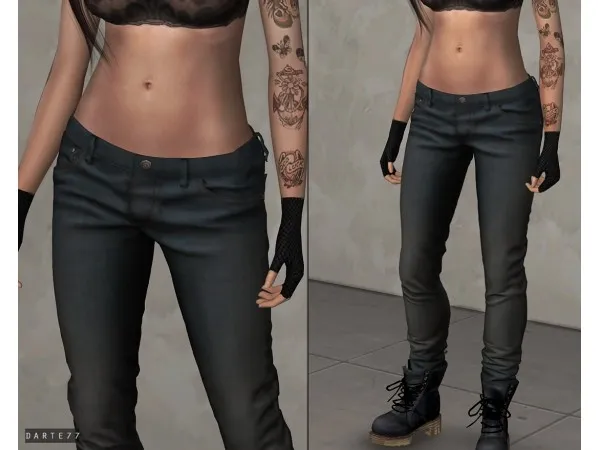 Alpha Low Rise Jeans by darte77 - The Sims 4 Custom Content