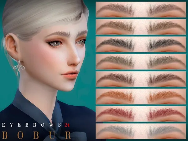 Alpha Bobur Eyebrows 24 - The Sims 4 Custom Content