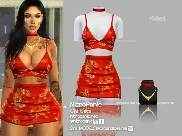 Alpha Chi Sets (NECKLACE) - The Sims 4 Custom Content