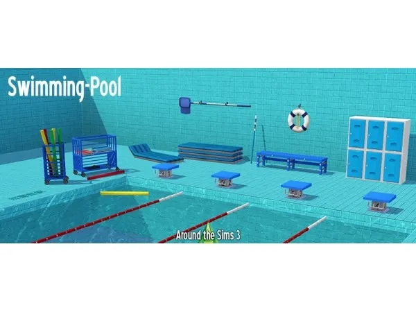 Around Swimming pool - The Sims 3 Custom Content
