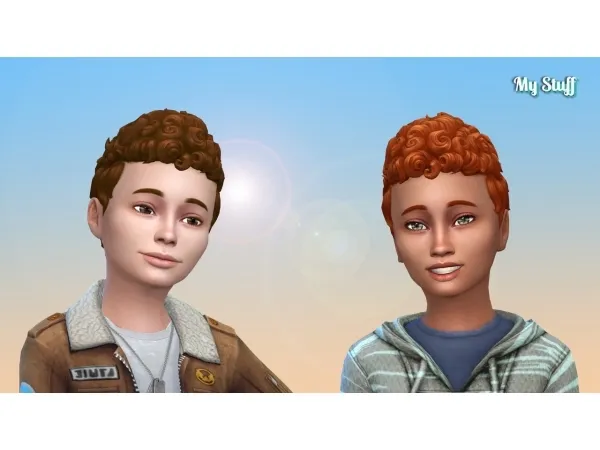 Maxis Match zurkdesign Pixie Curly for Boys - The Sims 4 Custom Content