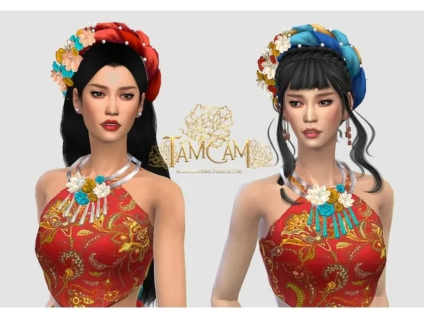 Maxis Match Vietnamese traditional clothes by hoanglapsims - The Sims 4 Custom Content