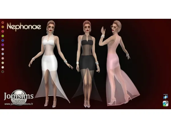 Maxis Match Nephonae dress by jomsims - The Sims 4 Custom Content