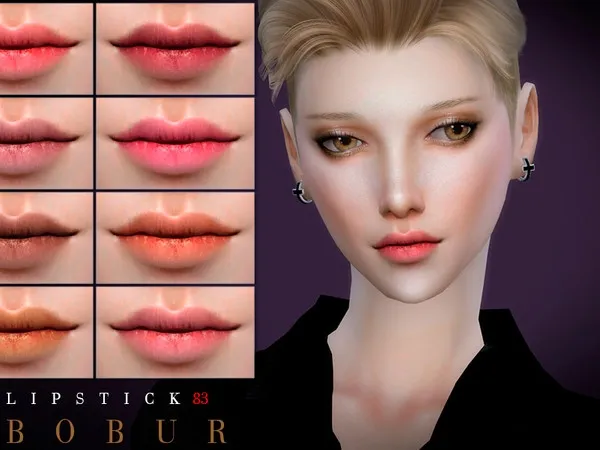 Maxis Match Bobur Lipstick 83 - The Sims 4 Custom Content