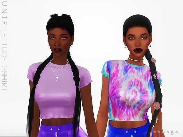 Maxis Match SHUNGA UNIF Lettuce T shirt - The Sims 4 Custom Content