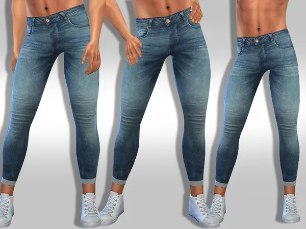 Maxis Match Men Low Rise Skinny Fit Jeans - The Sims 4 Custom Content