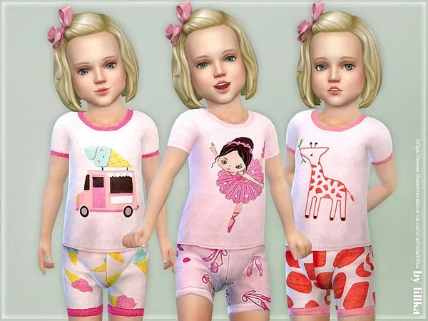 Maxis Match Summer Pajama for Toddler - The Sims 4 Custom Content