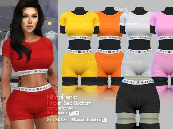 Alpha Hilfiger Set (Bottom) - The Sims 4 Custom Content