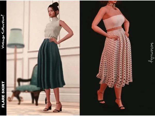 Mix Flare Skirt - The Sims 4 Custom Content