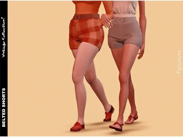 Mix Belted Shorts - The Sims 4 Custom Content