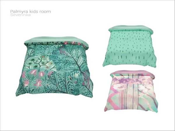 [Palmyra kidsroom] double bed blanket - The Sims 4 Custom Content