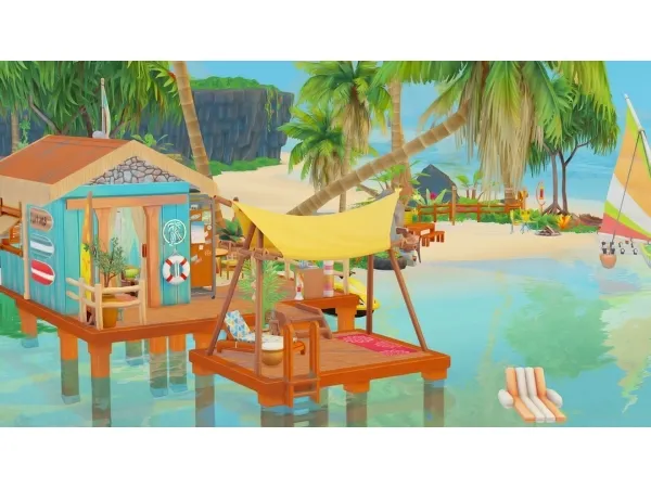 Maxis Match zebrafizz sulani shack 1br 1ba - The Sims 4 Custom Content