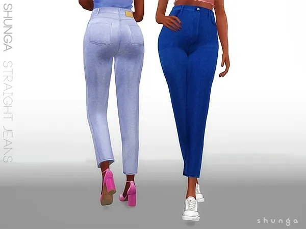 Alpha SHUNGA Straight Jeans by shunga - The Sims 4 Custom Content