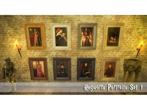 Maxis Match potterhead sims Hogwarts portraits - The Sims 4 Custom Content