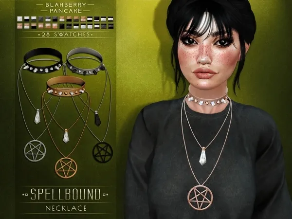 Alpha Blahberry Pancake Spellbound Necklace - The Sims 4 Custom Content