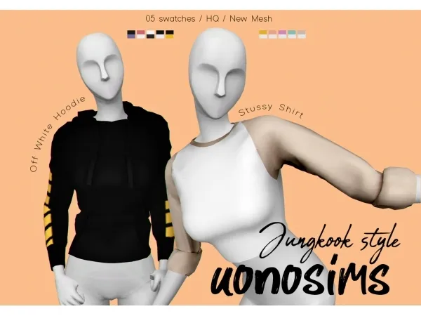 Maxis Match Jungkook Style by uonosims - The Sims 4 Custom Content