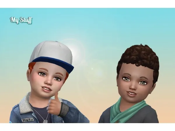Maxis Match zurkdesign Pixie Curly for Toddlers - The Sims 4 Custom Content