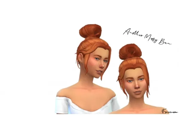 Maxis Match Ravensim Another Messy Bun - The Sims 4 Custom Content