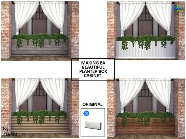 Making EA Beautiful Planter Box Cabinet Recolor - The Sims 4 Custom Content
