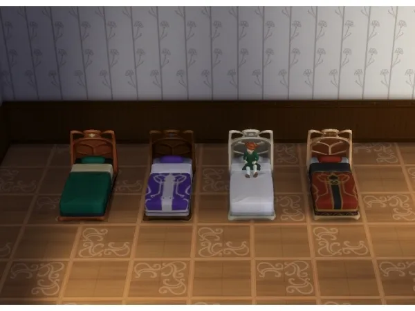 Maxis Match opuwanoo Tiny Spellcaster Bed by simsfinds - The Sims 4 Custom Content