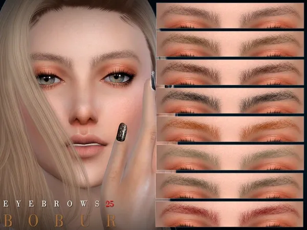 Alpha Bobur Eyebrows 25 - The Sims 4 Custom Content