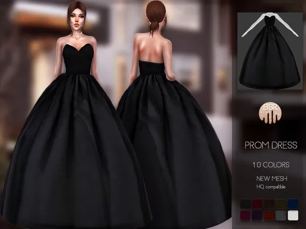 Alpha Prom Dress BD100 - The Sims 4 Custom Content
