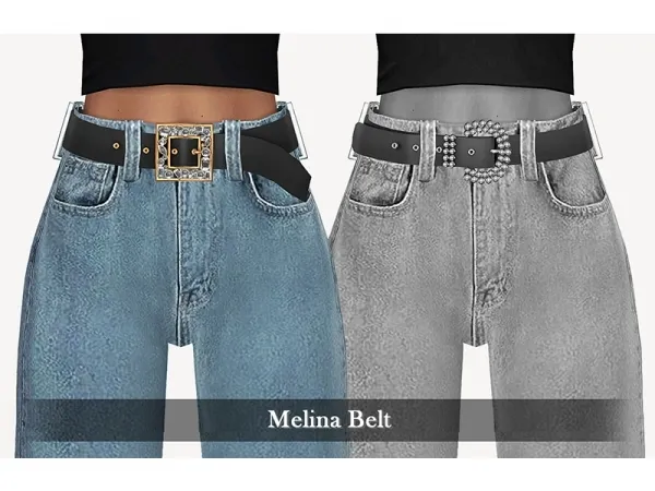 Alpha Melina Belt by grafity-cc - The Sims 4 Custom Content