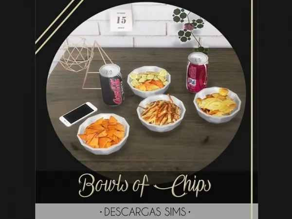 Maxis Match Bowls of Chips - The Sims 4 Custom Content
