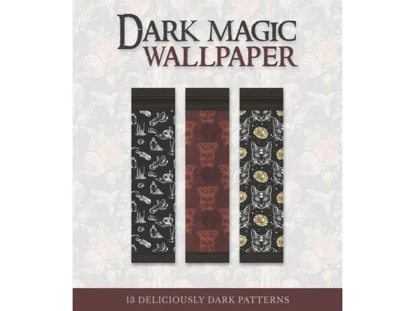 Maxis Match simplistic sims4 Dark Magic Wallpaper - The Sims 4 Custom Content
