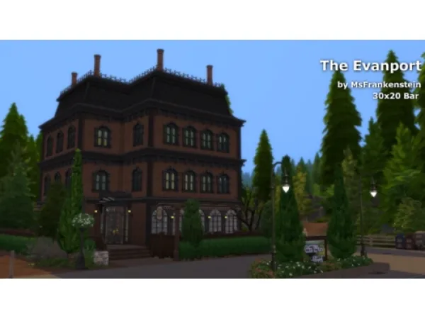 Maxis Match msfrankenstein910 The Evanport 30x20 Bar - The Sims 4 Custom Content