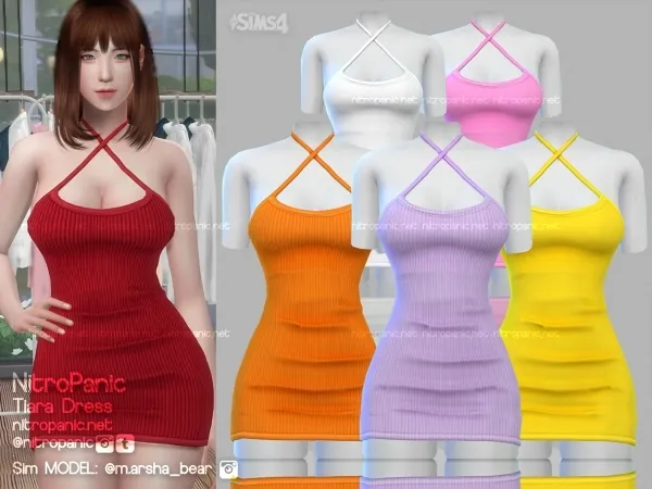 Alpha Tiara Dress by nitropanic - The Sims 4 Custom Content