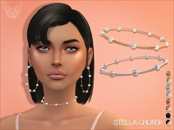 Alpha Stella Choker by giuliettasims - The Sims 4 Custom Content