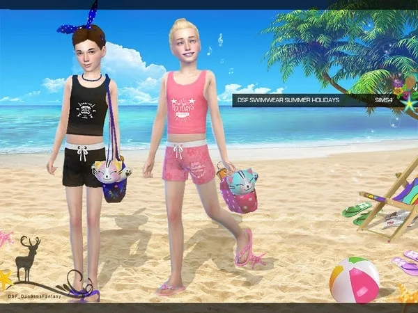 Alpha DSF SWIMWEAR SUMMER HOLIDAYS - The Sims 4 Custom Content