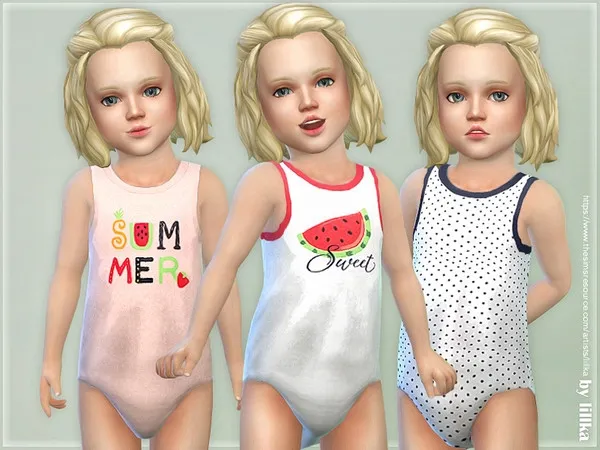 Maxis Match Toddler Sleeveless Bodysuit 02 - The Sims 4 Custom Content
