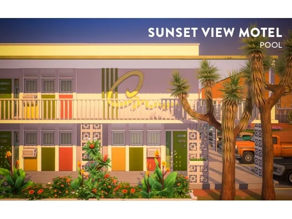 Maxis Match whyeverr Sunset View Motel Pool - The Sims 4 Custom Content