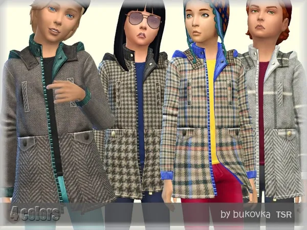Maxis Match Coat Tweed - The Sims 4 Custom Content