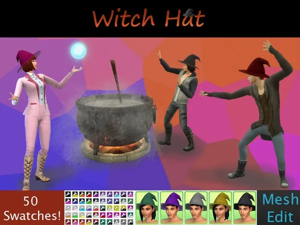 Alpha Witch Hat Spooky SP needed - The Sims 4 Custom Content