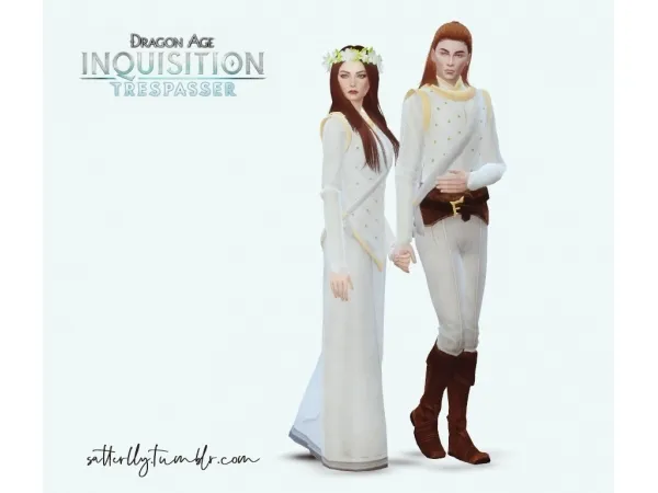 Maxis Match satterlly Dragon Age Inquisition Trespasser Wedding Outfits - The Sims 4 Custom Content