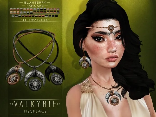 Alpha Blahberry Pancake Valkyrie Necklace by blahberry-pancake - The Sims 4 Custom Content