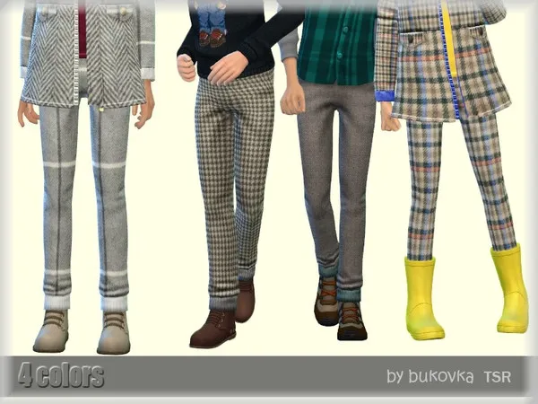 Maxis Match Pants Tweed Child - The Sims 4 Custom Content