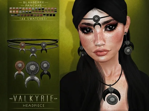 Alpha Blahberry Pancake Valkyrie Headpiece - The Sims 4 Custom Content