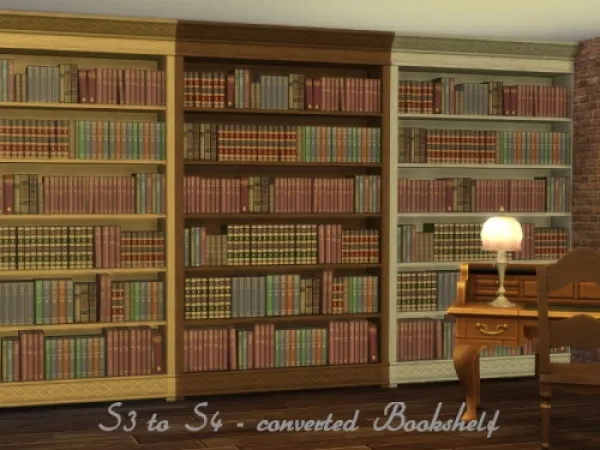 Maxis Match chillissims S3 to S4 converted Bookshelf - The Sims 4 Custom Content