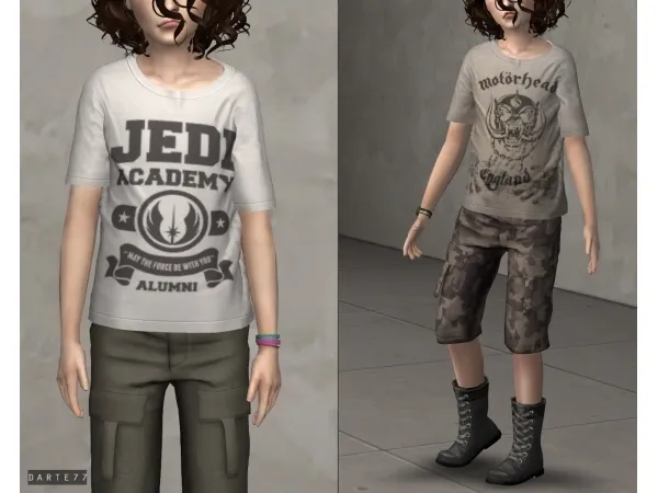 Alpha darte77 T Shirt for Kids by simsfinds - The Sims 4 Custom Content