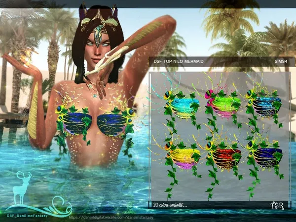 Maxis Match DSF TOP NILO MERMAID - The Sims 4 Custom Content