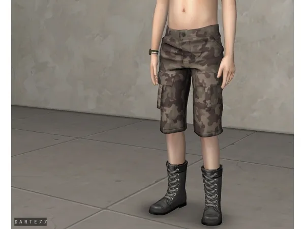 Alpha darte77 Cargo Shorts for Kids - The Sims 4 Custom Content