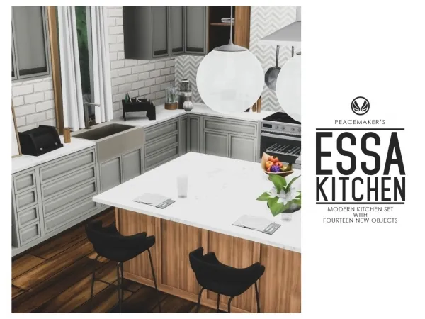 Maxis Match peacemaker ic Essa Kitchen by simsfinds - The Sims 4 Custom Content