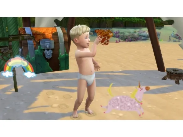 Alpha 3 Shell toys for ToddlerChildren Castaway by Serinion - The Sims 4 Custom Content