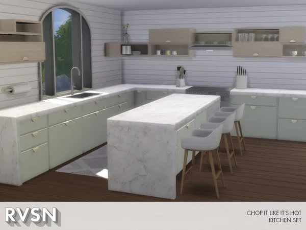 Alpha Chop It Like It's Hot Kitchen Set by thesimsresource - The Sims 4 Custom Content