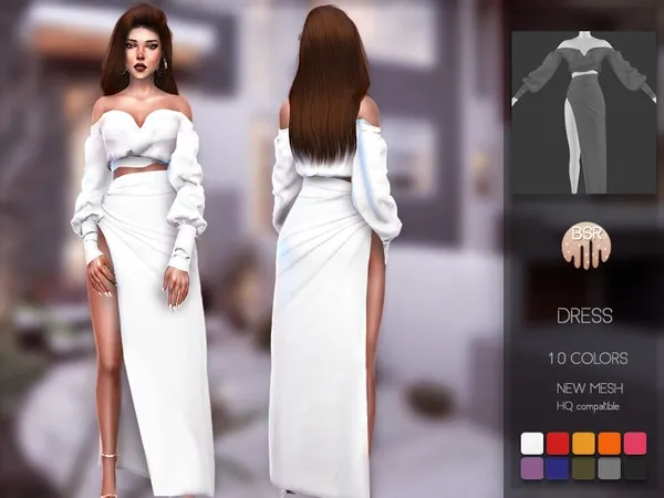 Alpha Dress BD107 - The Sims 4 Custom Content